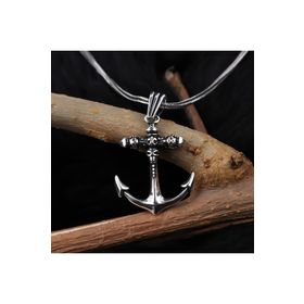 Glorria Kafatası Çapa 925 Ayar Erkek Gümüş Kolye