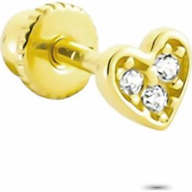 Glorria Kalp Helix 14 Ayar Altın Piercing