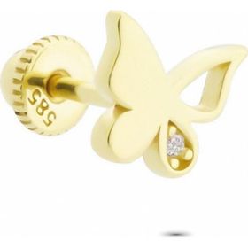 Glorria Kelebek Helix 14 Ayar Altın Piercing