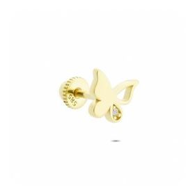 Glorria Kelebek Helix 14 Ayar Altın Piercing
