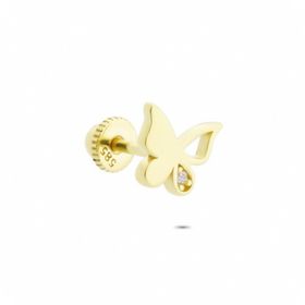 Glorria Kelebek Helix 14 Ayar Altın Piercing