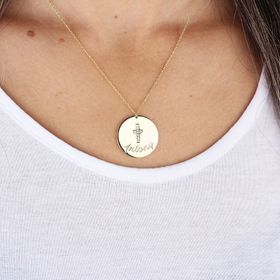 Glorria Kişiye Özel İsimli Haç Gümüş Kolye