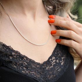 Glorria Küp Zincir 925 Ayar Gümüş Kolye