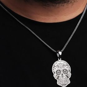 Glorria Kuru Kafa Tasarım Gümüş Kolye