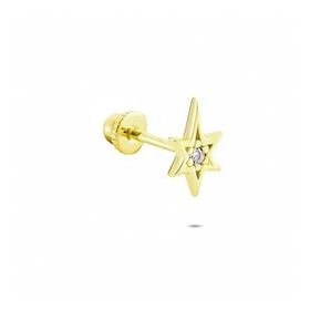 Glorria Kutup Yıldızı Helix 14 Ayar Altın Piercing