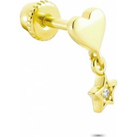 Glorria Sallantı Kalp Helix 14 Ayar Altın Piercing