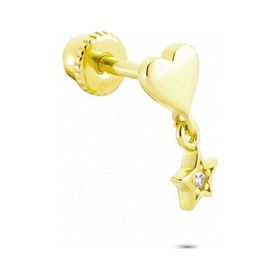 Glorria Sallantı Kalp Helix 14 Ayar Altın Piercing