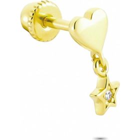 Glorria Sallantı Kalp Helix 14 Ayar Altın Piercing