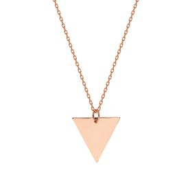 Glorria SV0044 Rose Altın Üçgen Kolye