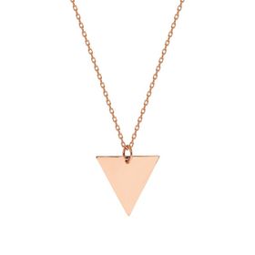 Glorria SV0044 Rose Altın Üçgen Kolye