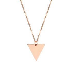 Glorria SV0044 Rose Altın Üçgen Kolye