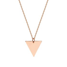 Glorria SV0044 Rose Altın Üçgen Kolye