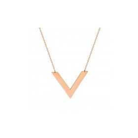 Glorria SV0046 Rose Altın V Kolye