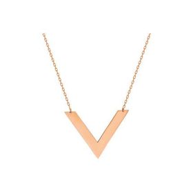 Glorria SV0046 Rose Altın V Kolye