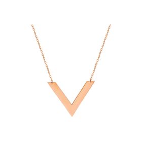 Glorria SV0046 Rose Altın V Kolye