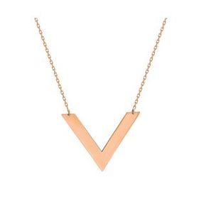 Glorria SV0046 Rose Altın V Kolye