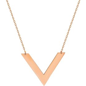 Glorria SV0046 Rose Altın V Kolye