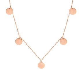 Glorria SV0050 Rose Altın Plaka Kadın Kolye