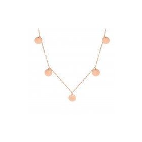 Glorria SV0050 Rose Altın Plaka Kadın Kolye