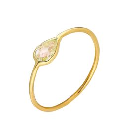 Glorria SV0187 Sarı Taşlı Altın Yüzük
