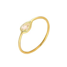 Glorria SV0187 Sarı Taşlı Altın Yüzük