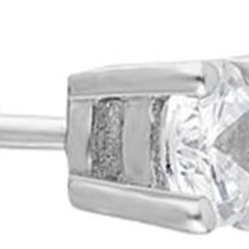 Glorria Tek Taş 4 mm Gümüş Küpe