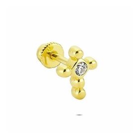 Glorria Tek Taş Helix 14 Ayar Altın Piercing