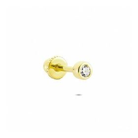 Glorria Tek Taş Helix 14 Ayar Altın Piercing