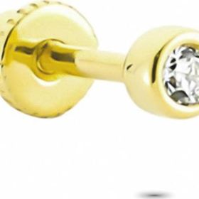 Glorria Tek Taş Helix 14 Ayar Altın Piercing