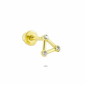 Glorria Üçgen Helix 14 Ayar Altın Piercing