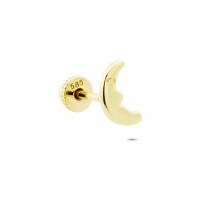 Glorria Yarım Ay Helix 14 Ayar Altın Piercing
