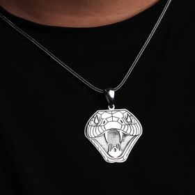 Glorria Yılan 925 Ayar Erkek Gümüş Kolye