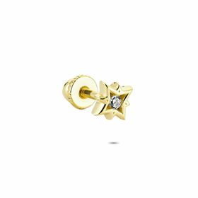 Glorria Yıldız Helix 14 Ayar Altın Piercing
