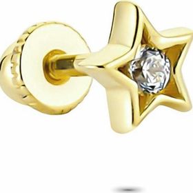 Glorria Yıldız Helix 14 Ayar Altın Piercing