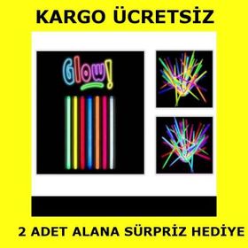 Glow Fosforlu Stick 20 cm 10 Adet Kırılan Çubuk