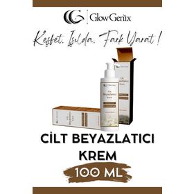 Glow Genix 100 ml Leke Karşıtı Koltuk Altı Yüz Dirsek ve Genital Bölge Ton Eşitleyici Cilt Beyazlatıcı Krem