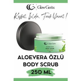 Glow Genix 250 ml Aloe Vera Özlü Nemlendirici Besleyici Arındırıcı Vücut Peelingi