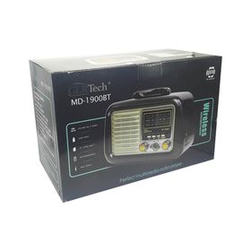 Glr MD-1900BT Siyah Bluetooth Hoparlörlü Nostaljik Radyo
