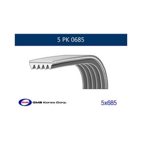GMB GPK 5PK0685 Kanallı Kayış