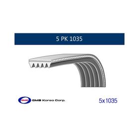 GMB GPK 5PK1035 Kanallı Kayış