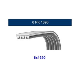 GMB GPK 6PK1390 Kanallı Kayış