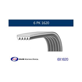 GMB GPK 6PK1620 Kanallı Kayış