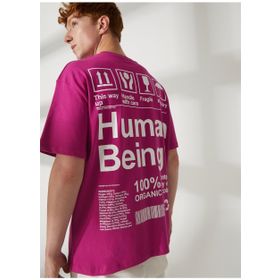 Gmg Fırenze GU23MSS03021 Bisiklet Yaka Fuşya Erkek T-Shirt