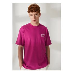 Gmg Fırenze GU23MSS03021 Bisiklet Yaka Fuşya Erkek T-Shirt