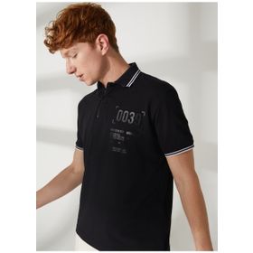 Gmg Fırenze GU23MSS03041 Polo Yaka Siyah Erkek T-Shirt