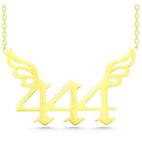 GMS Gold 444 Melek Sayısı Kadın Gümüş Kolye
