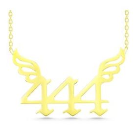 GMS Gold 444 Melek Sayısı Kadın Gümüş Kolye