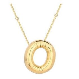 GMS Gold Balon O Harfi Kadın Gümüş Kolye