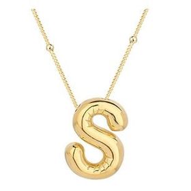 GMS Gold Balon S Harfi Kadın Gümüş Kolye