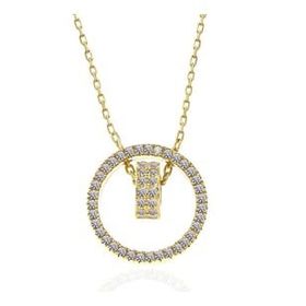 GMS Gold İç İçe Geçmiş Halka Kadın Gümüş Kolye